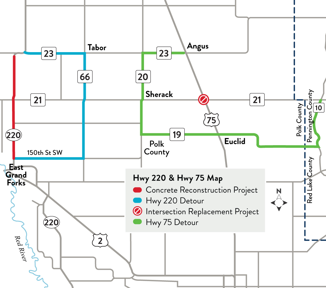 Project Map Coming Soon Highway 220 East Grand Forks Project Map