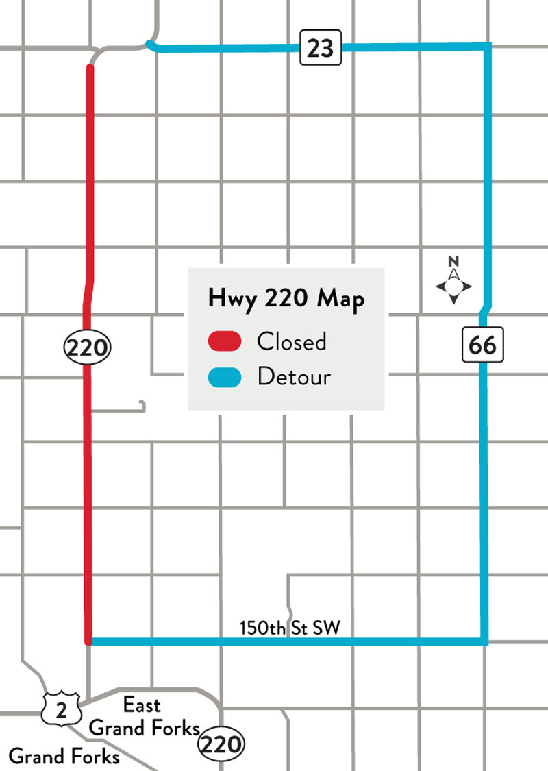 Project Map Coming Soon Highway 220 East Grand Forks Project Map