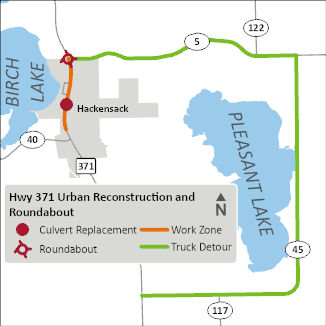 Click to enlarge Map of project detours
