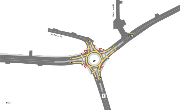 Image of roundabout at county road 5