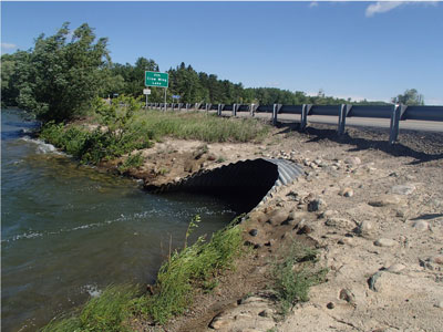 Image of current metal arch culvert