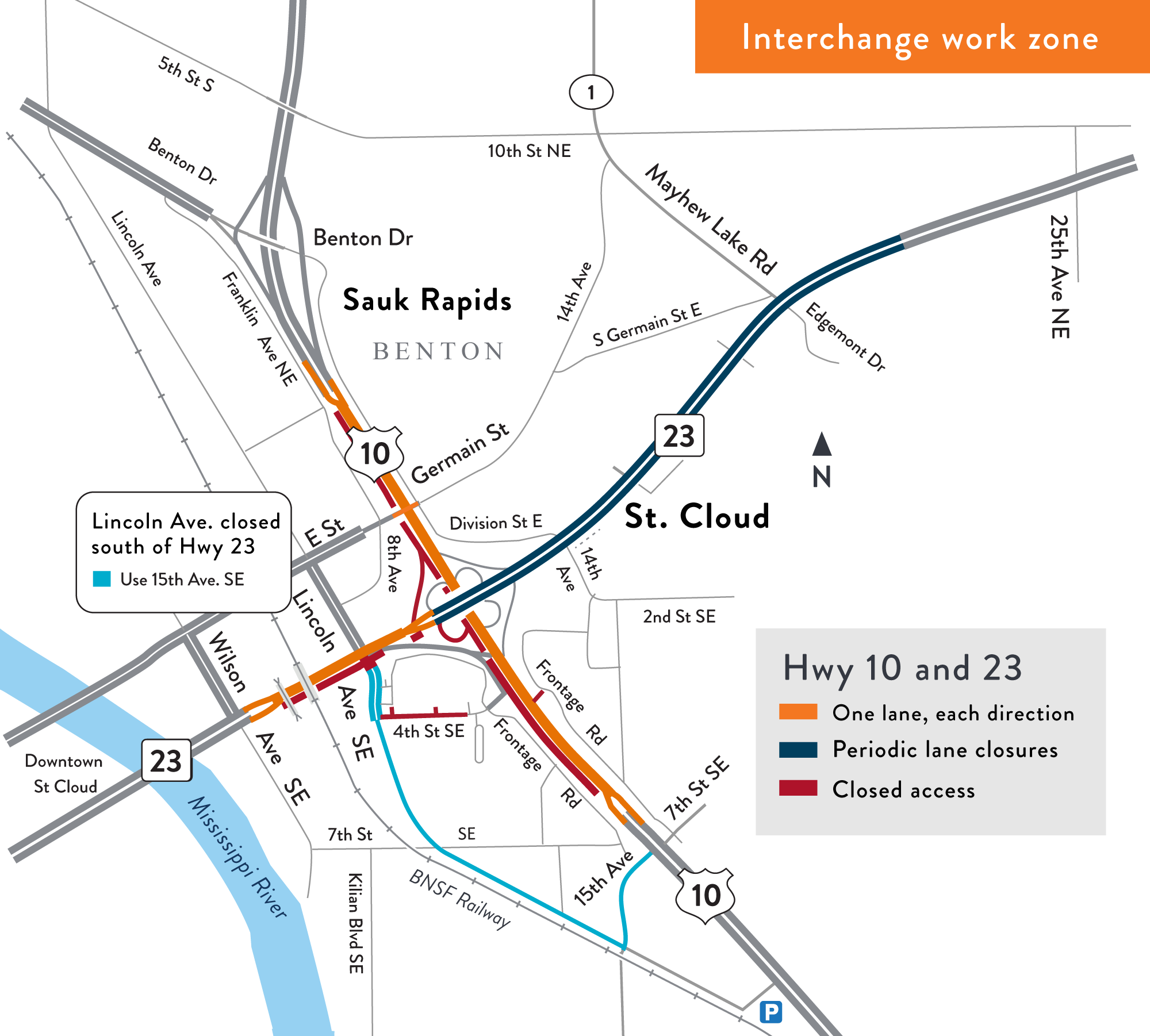 Reconstruct Hwy 10 and Hwy 23 interchange in St. Cloud Reconstruct Hwy 10 and Hwy 23 in St. Cloud