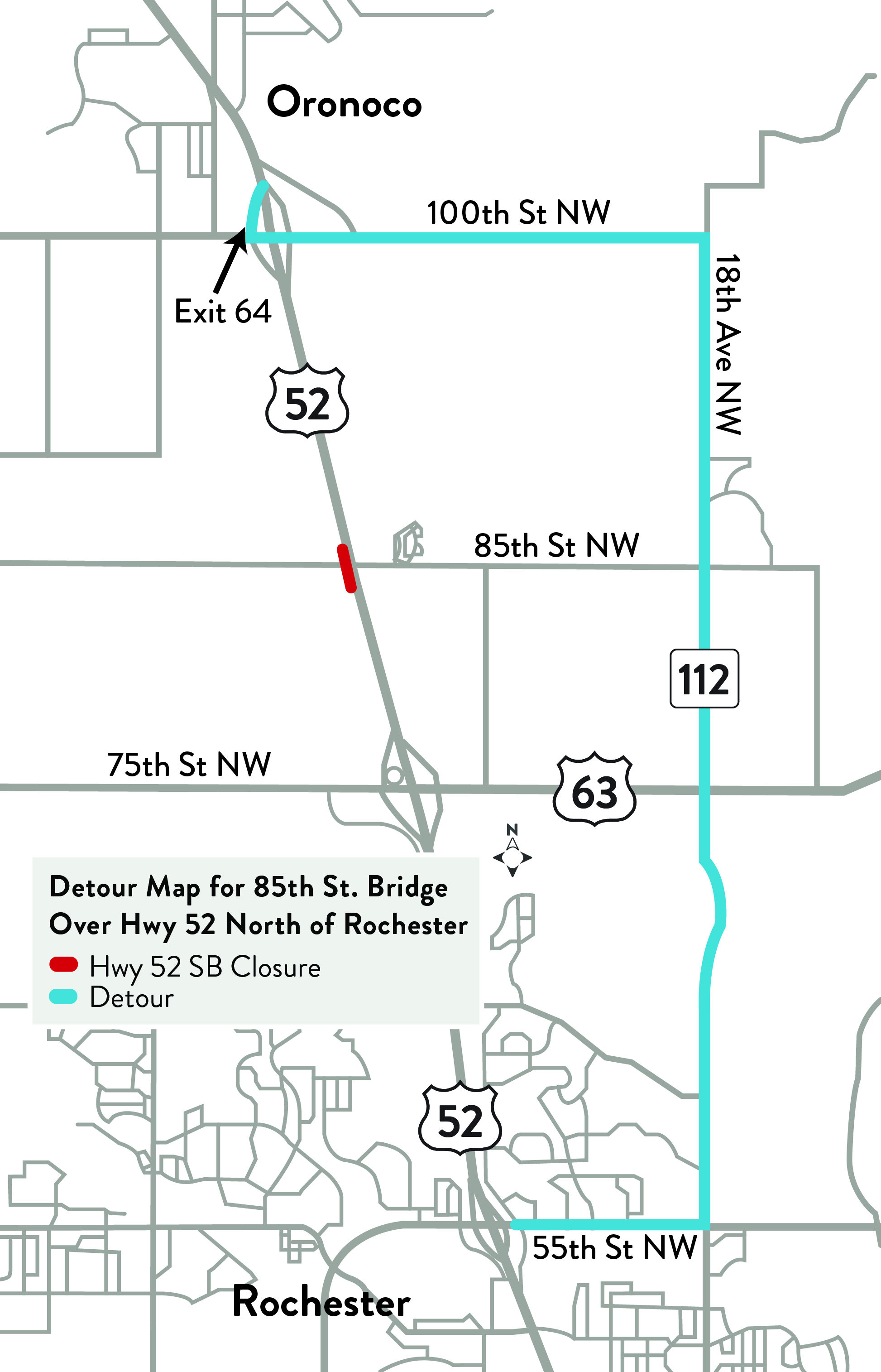 Project detour map
