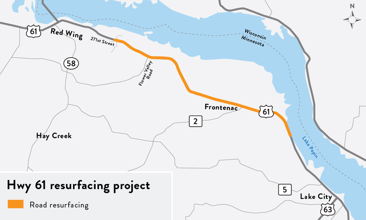 Hwy 61 Resurfacing Map