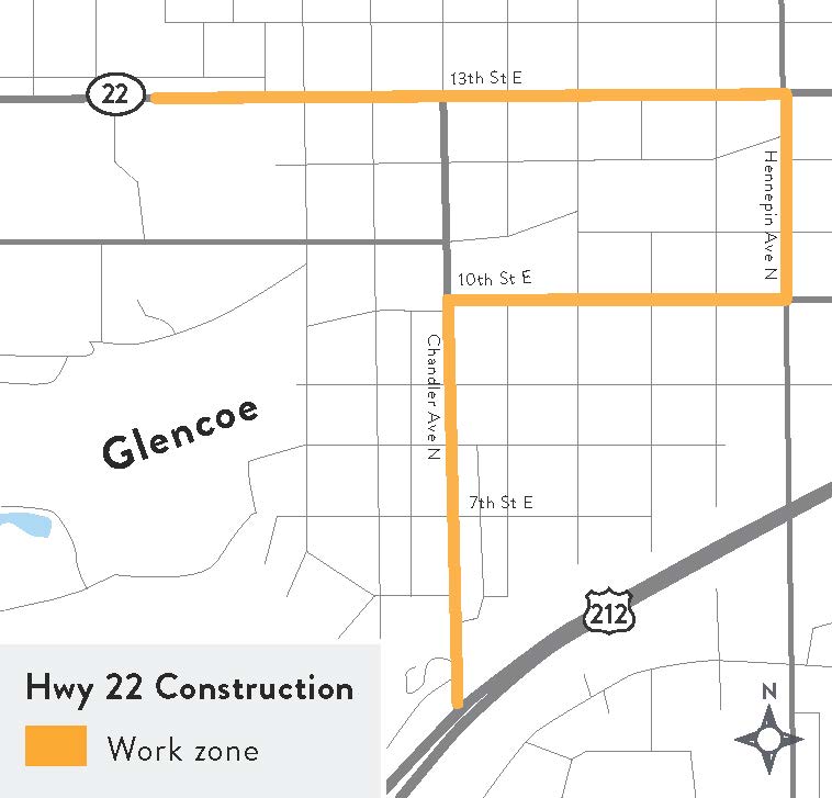 map of Hwy 22 project