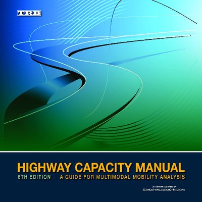 Cover of the Highway Capacity Manual, 7th edition