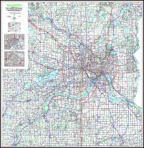 St Paul Minnesota City Street Map Black and White Series Spiral