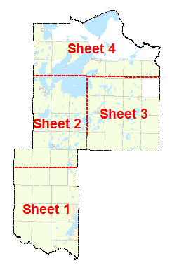 Cass County image map with link to county map
