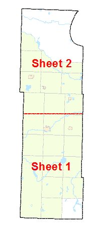 Clearwater County image map with link to county map