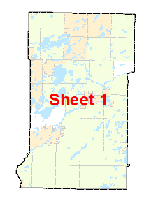 Crow Wing County image map with link to county map
