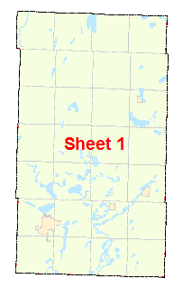 Hubbard County image map with link to county map