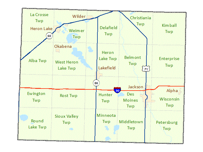 jackson county township map Jackson County Maps jackson county township map