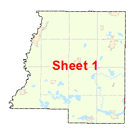 Le Sueur County image map with link to county map