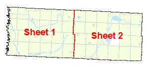 Marshall County image map with link to county map