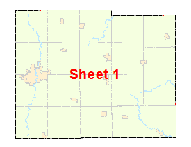 Mower County image map with links to county maps