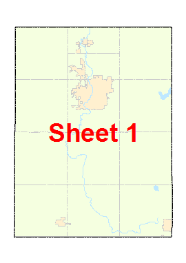 Steele County image map with link to county map
