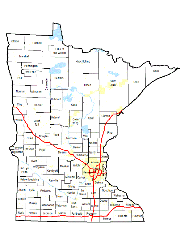 mn map with counties Cartographic Products Tda Mndot mn map with counties