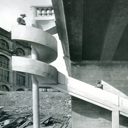 Original staircase from bridge’s east approach. This staircase was replaced in 1979