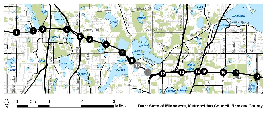 Hwy 47 and BNSF RR Crossing Study location