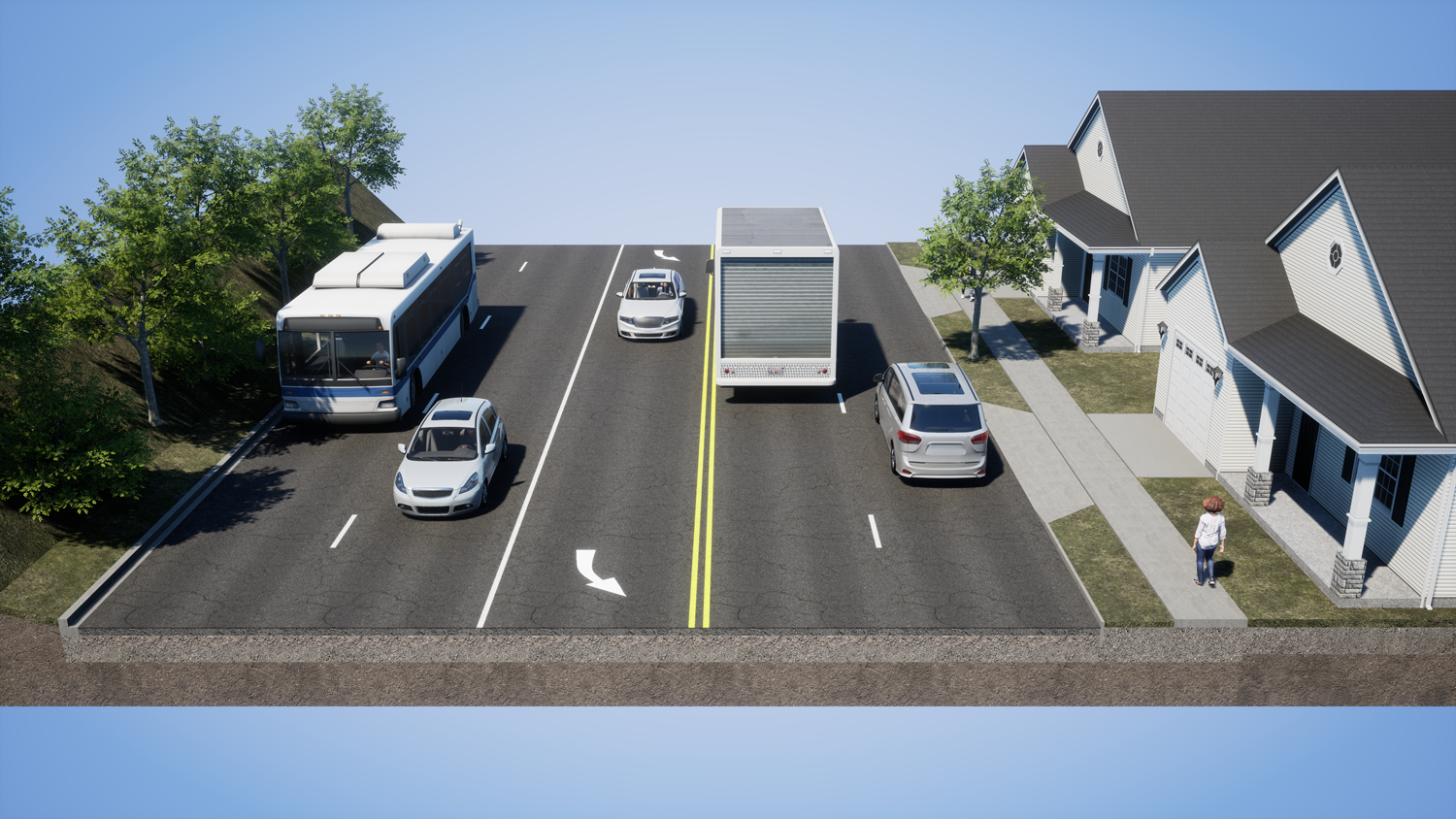 Example of five lanes