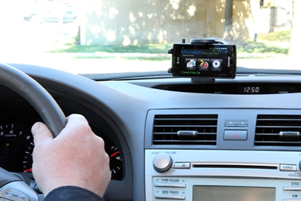 image of mbuf technology testing in a car