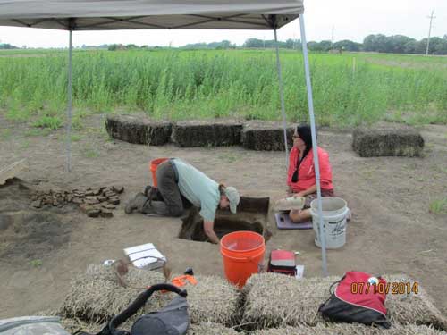 Photo of archaeological excavations along CSAH 2, Redwood County