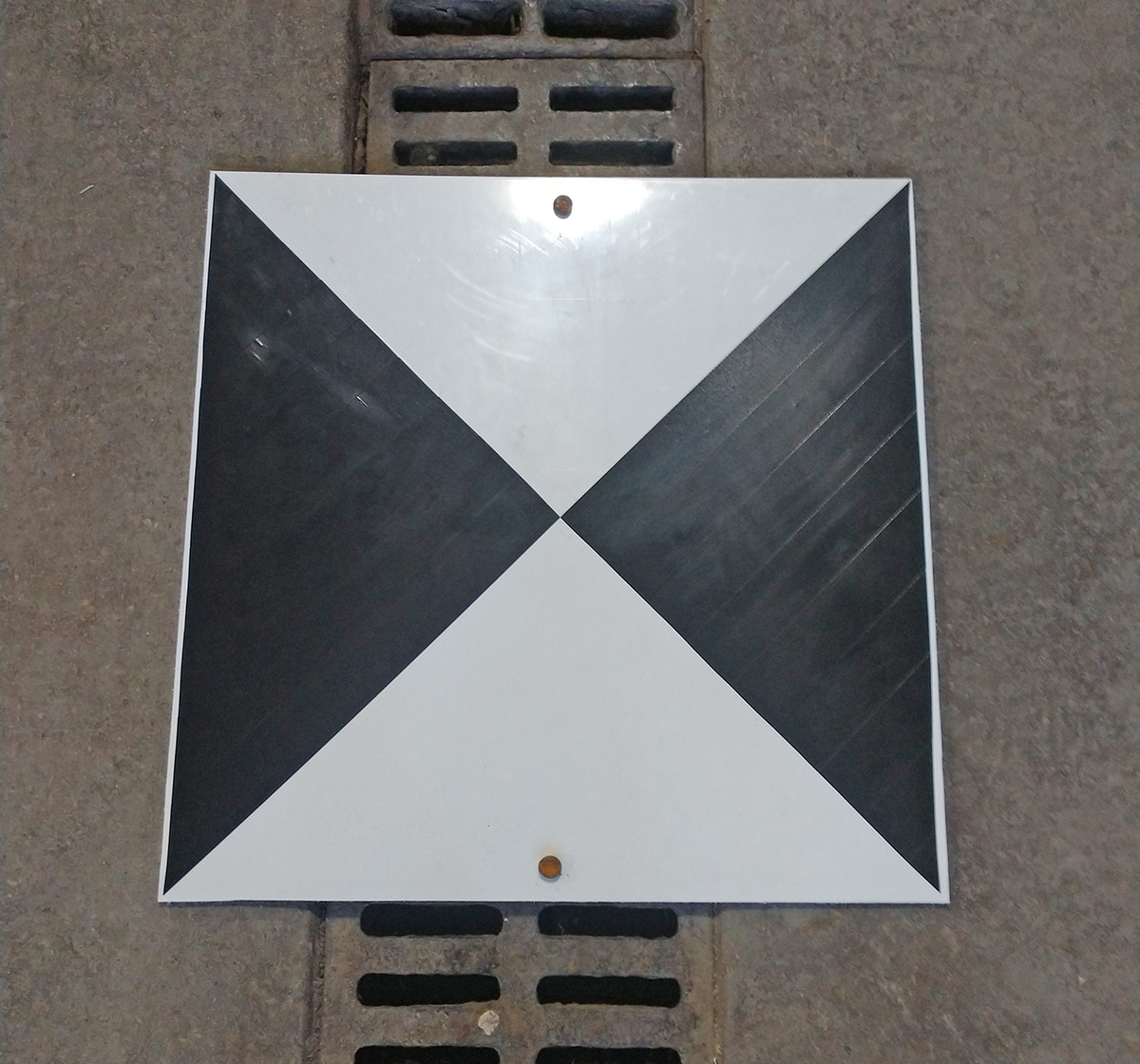 An aerial photography target.