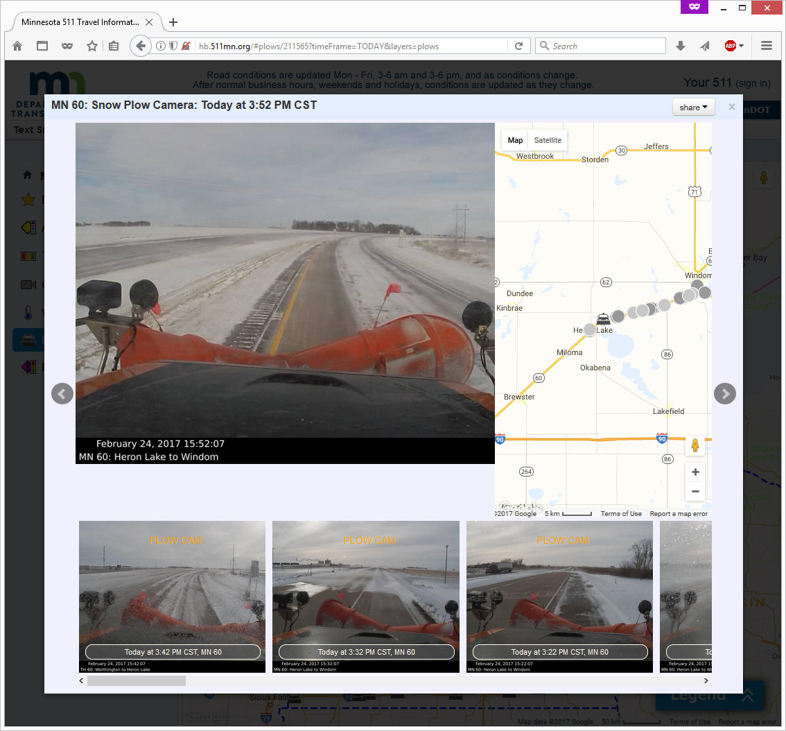 Snowplow Camera Images