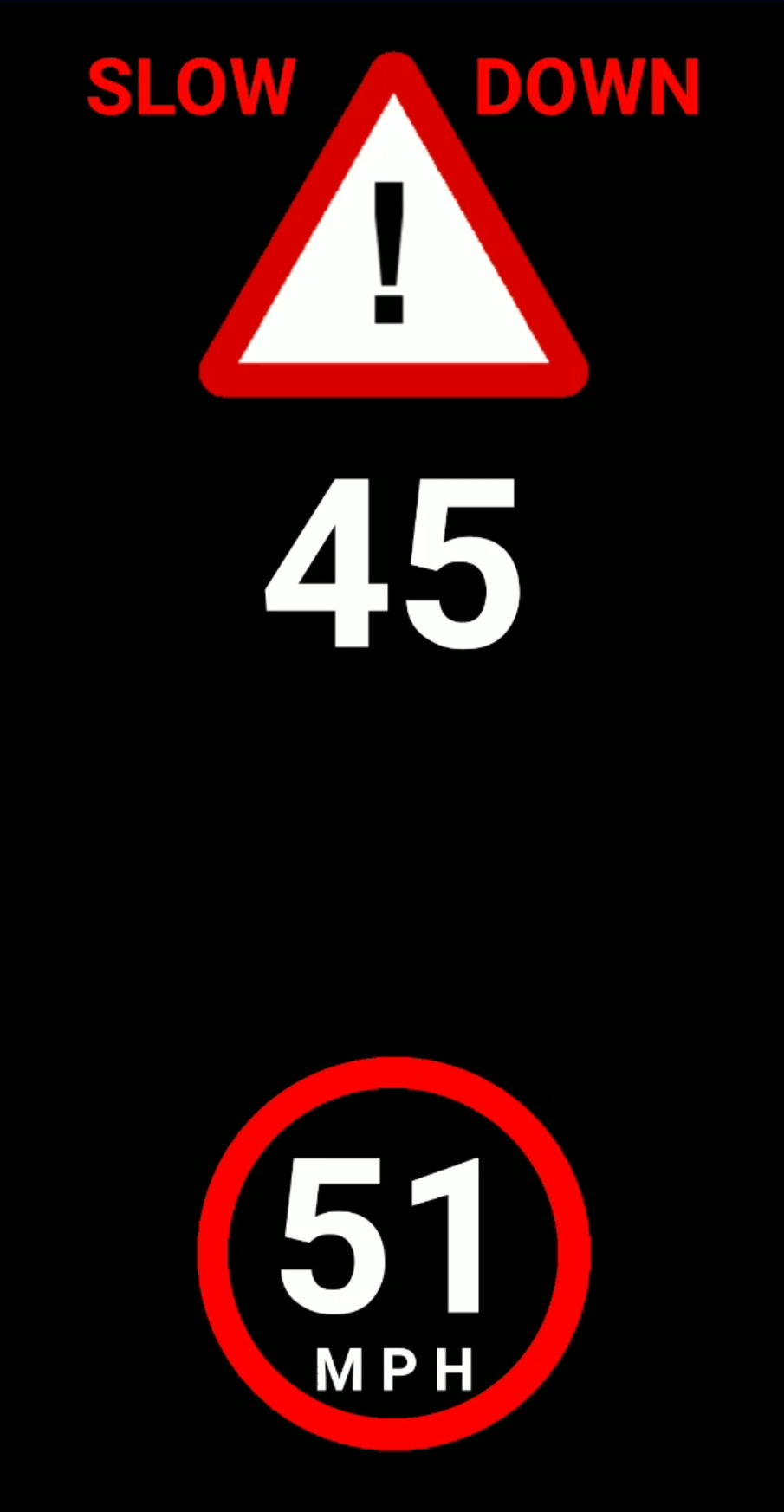 Slow down notification
