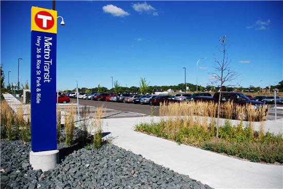 Metro Transit park-and-ride facilities in the Twin Cities provide parking for commuters using light rail or rapid transit buses
