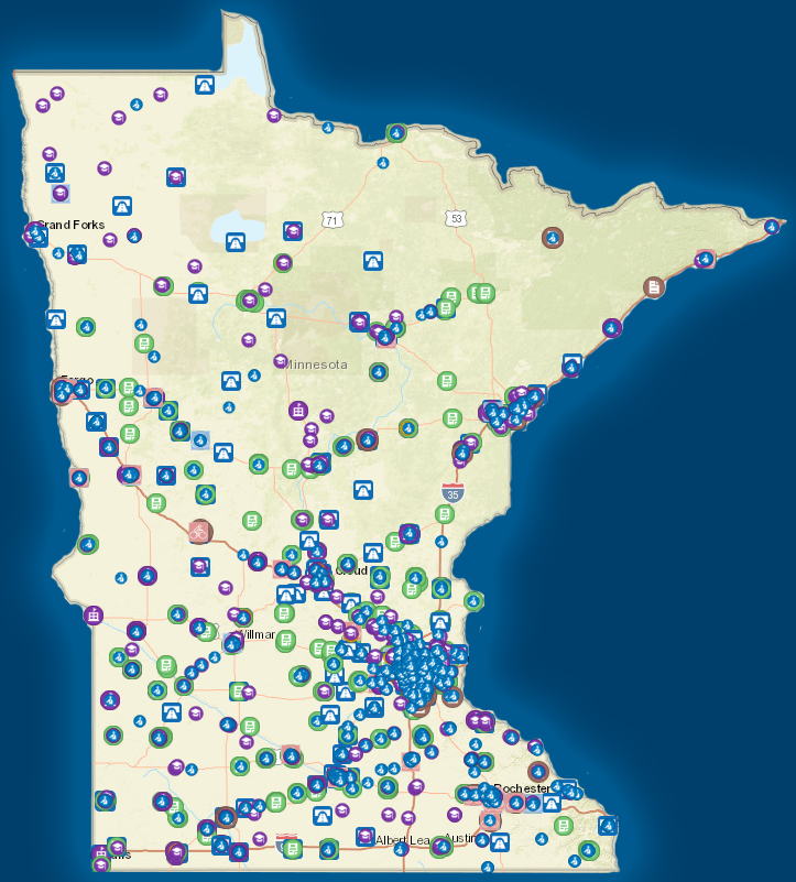 MnDOT Safe Routes to School visualization map