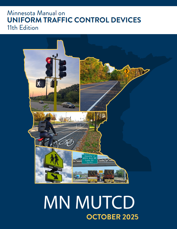 Cover of the Minnesota Manual on Uniform Traffic Control Devices, 11th Edition, dated October 2025