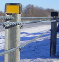 Four cable median barrier.