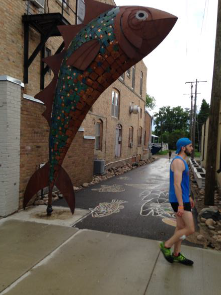 Pedestrian-friendly alley on State Trunk Highway 78