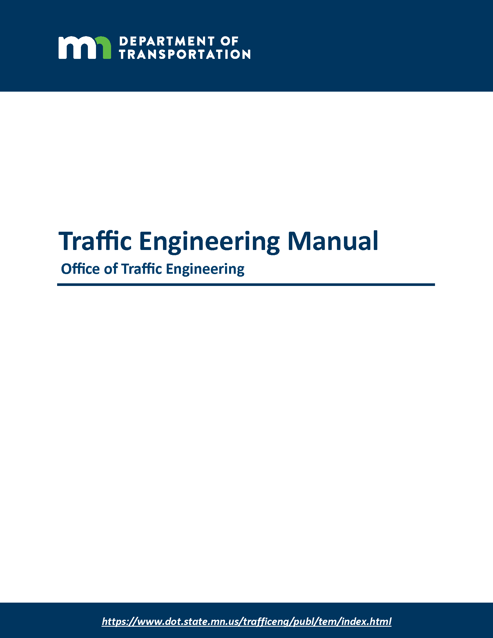 traffic engineering manual cover