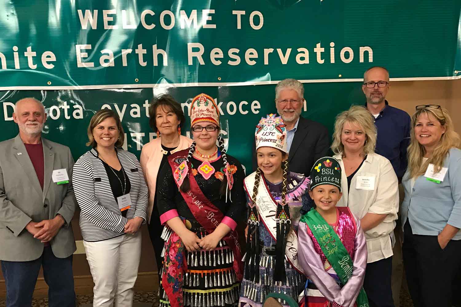 Group photo with princess jingle dress dancers